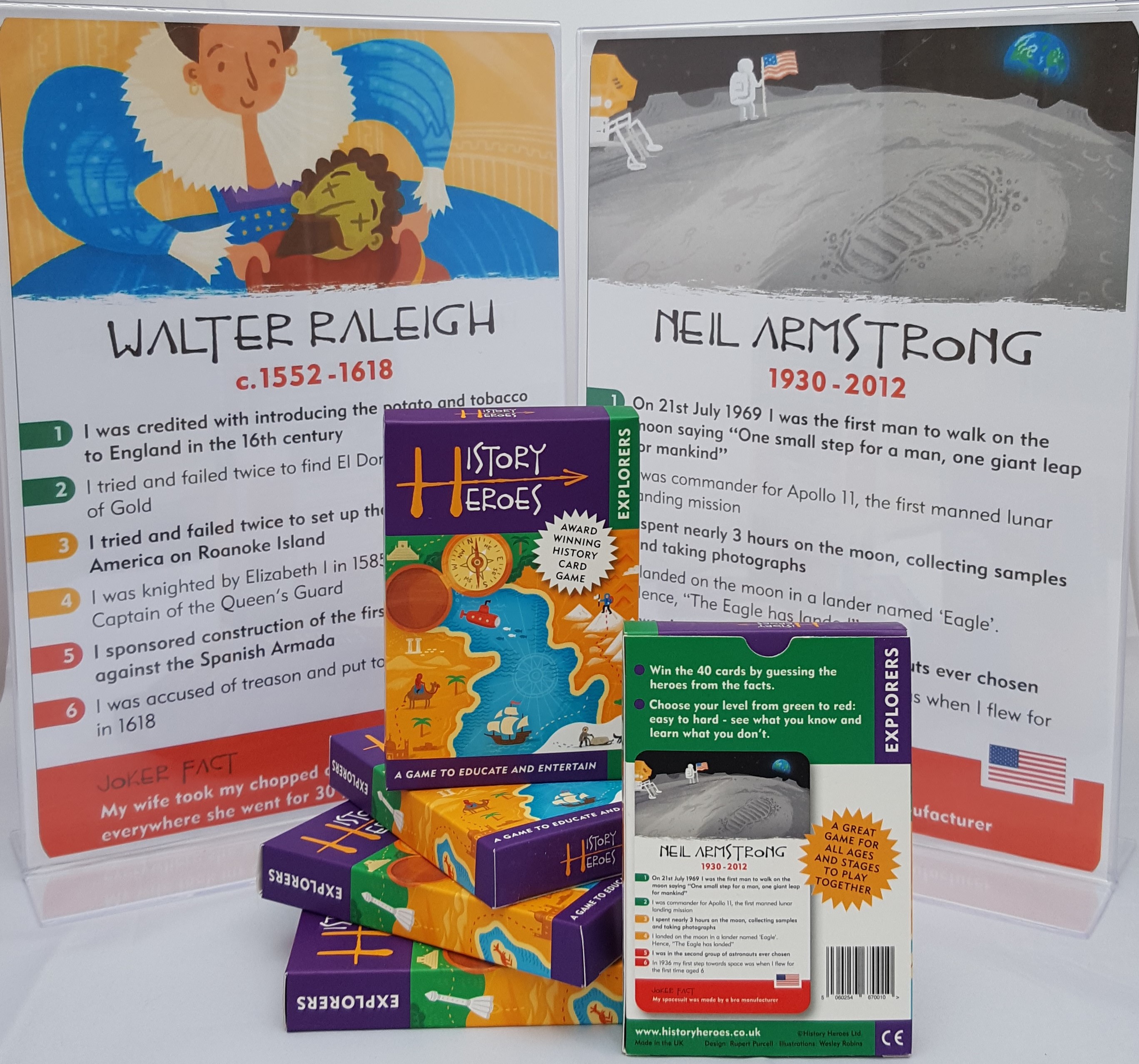 Famous Explorers of history quiz cards History Heroes