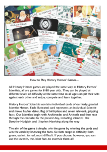 History Heroes, Scientists, History Heroes card game