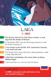Laika, History Heroes space card game