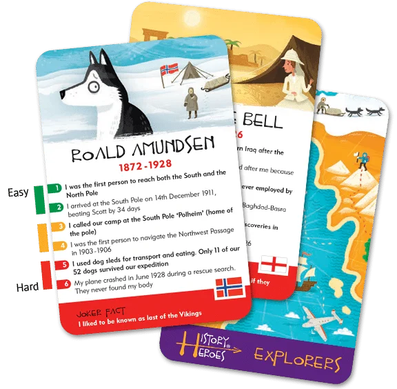 How to play History Heroes EXPLORERS card game