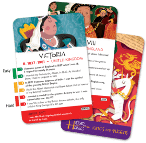 How to play History Heroes KINGS & QUEENS card game