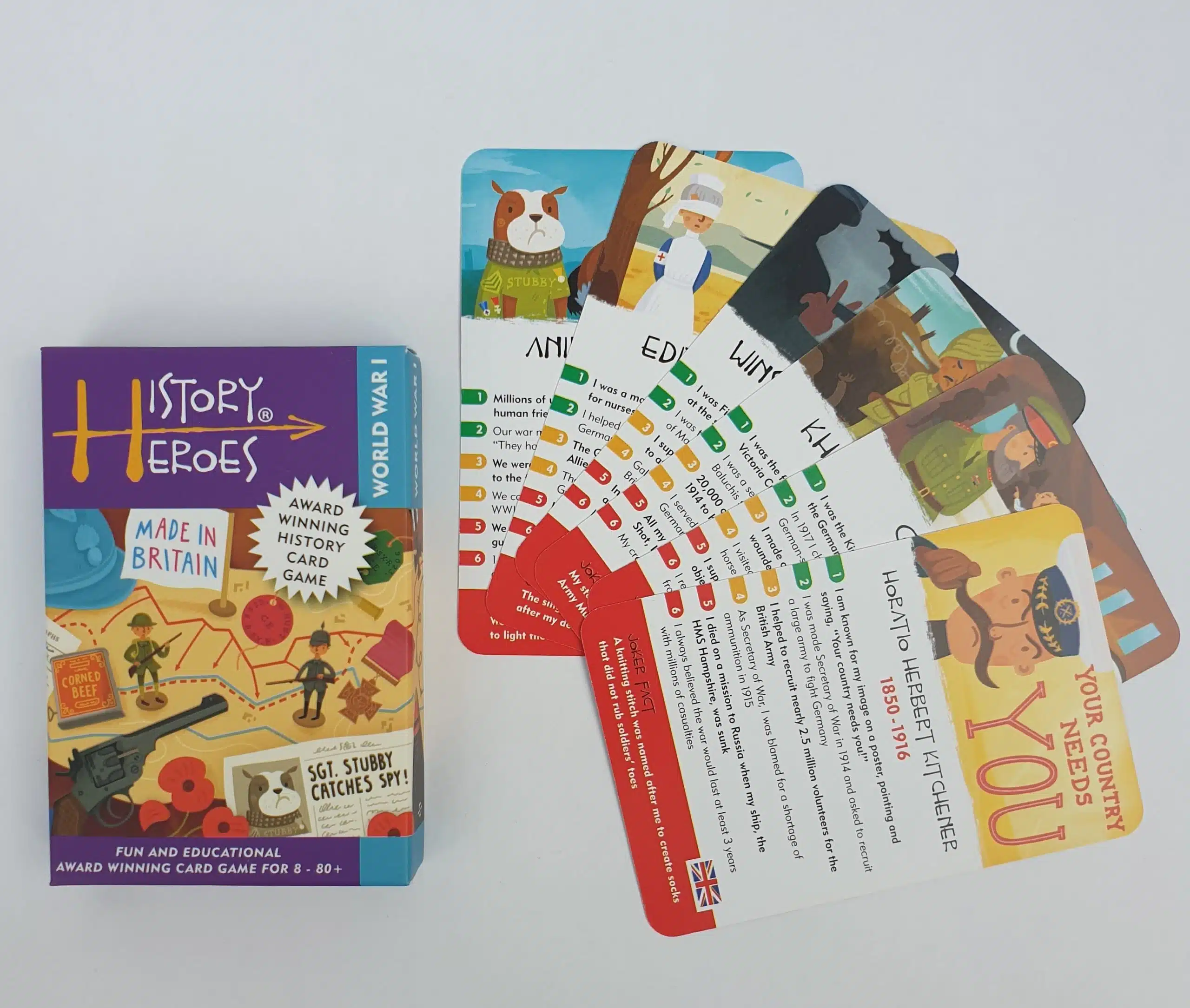 History Heroes: WORLD WAR ONE quiz card game