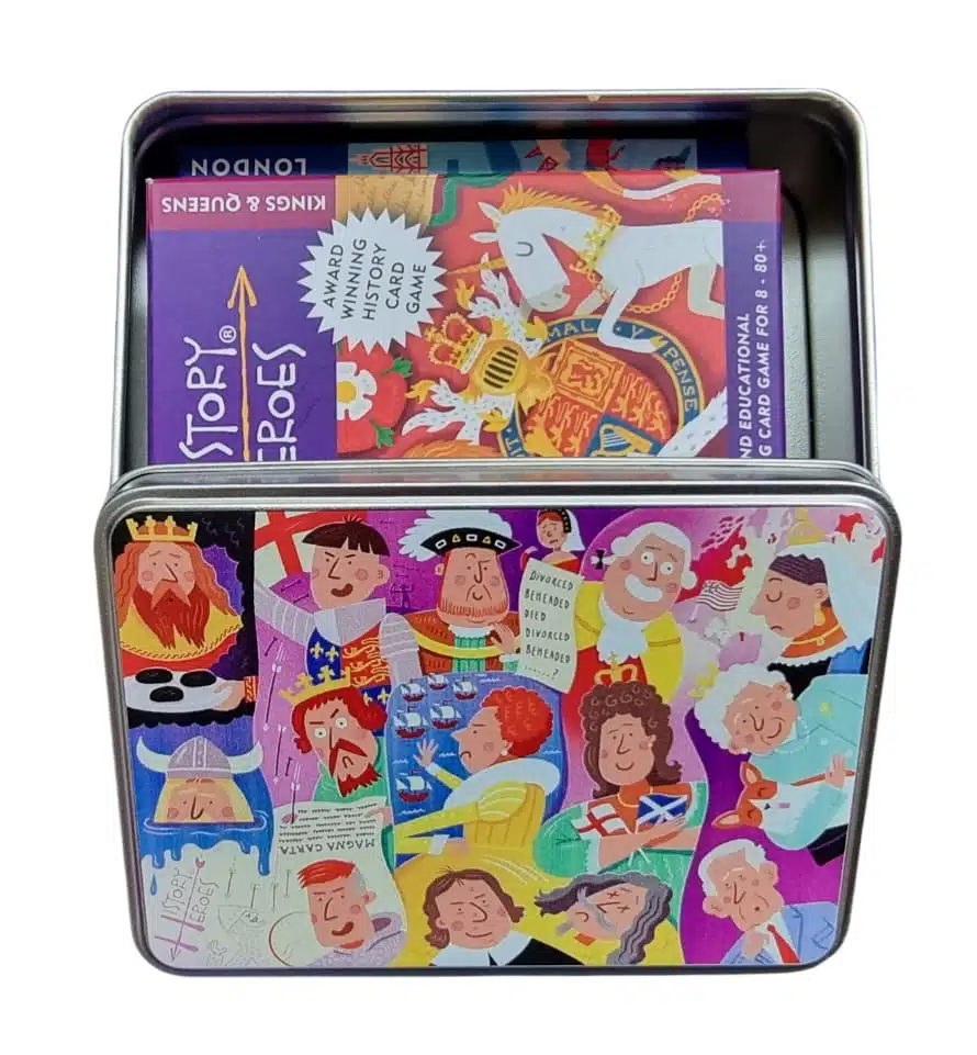 Pick & Mix History Heroes Twin Card Games with KINGS & QUEENS Gift Tin - Image 5