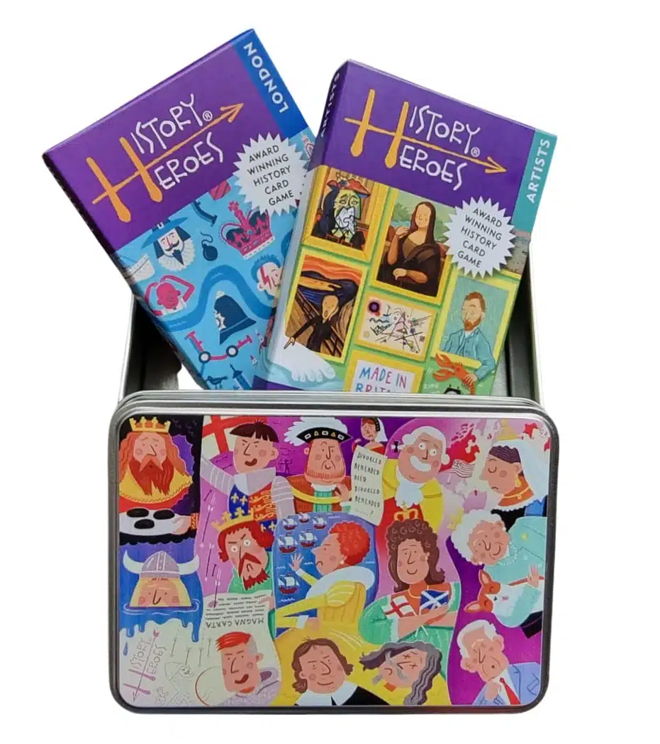 Pick & Mix History Heroes Twin Card Games with KINGS & QUEENS Gift Tin - Image 3